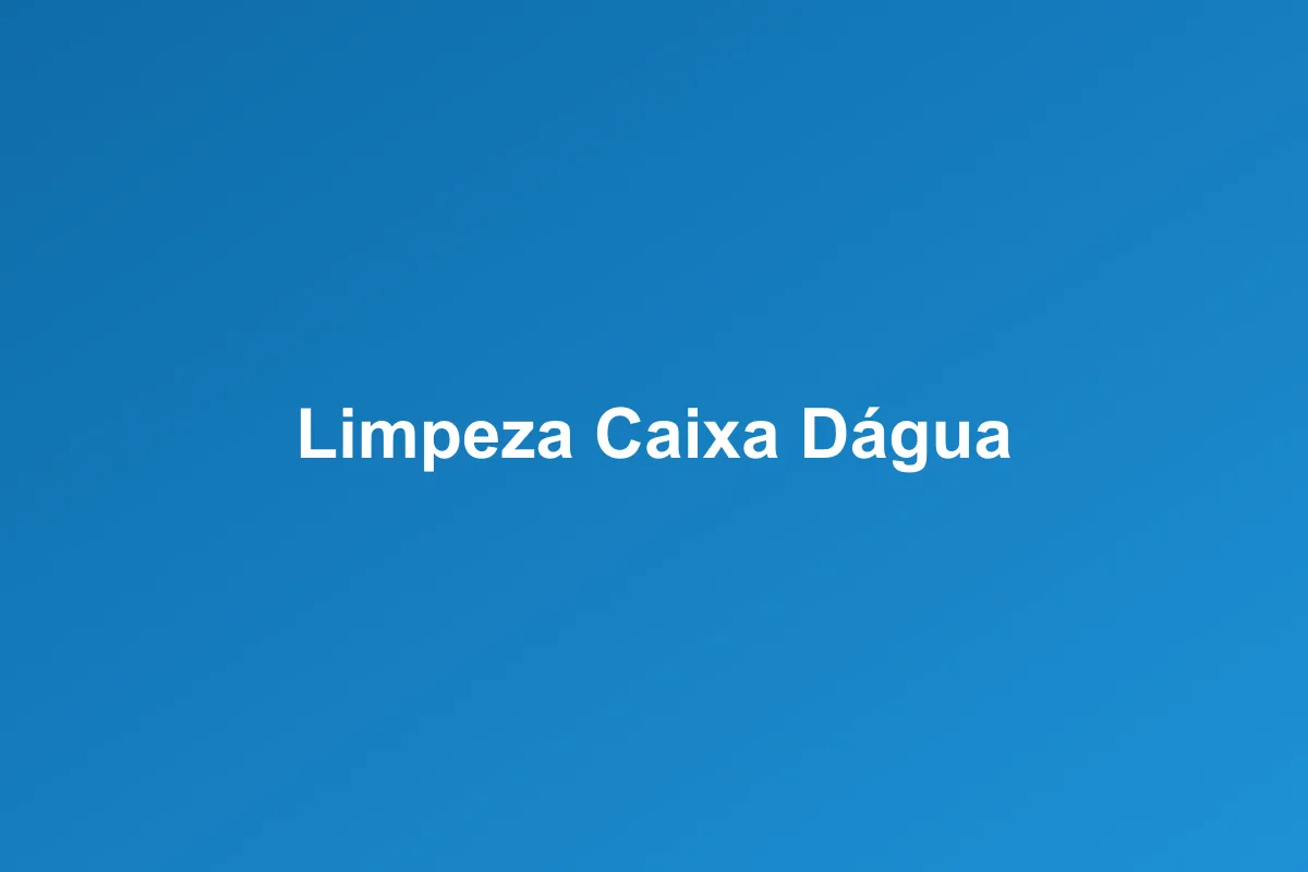 Limpeza de caixa d'água em São João de Meriti
